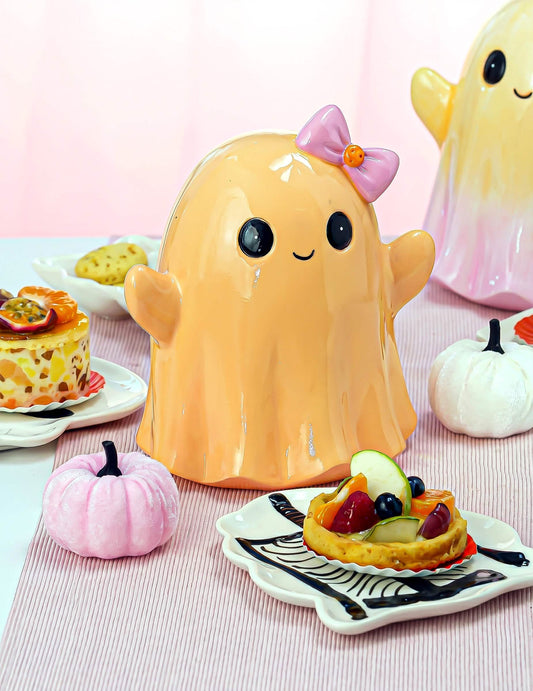 Dekorační dýně Summerween s sametovým efektem bílá 7 x 4 až 7 cm
