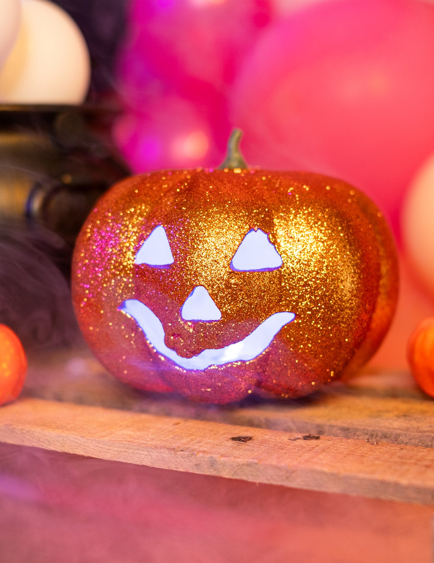 Halloweenské dýňové světlo 17 cm