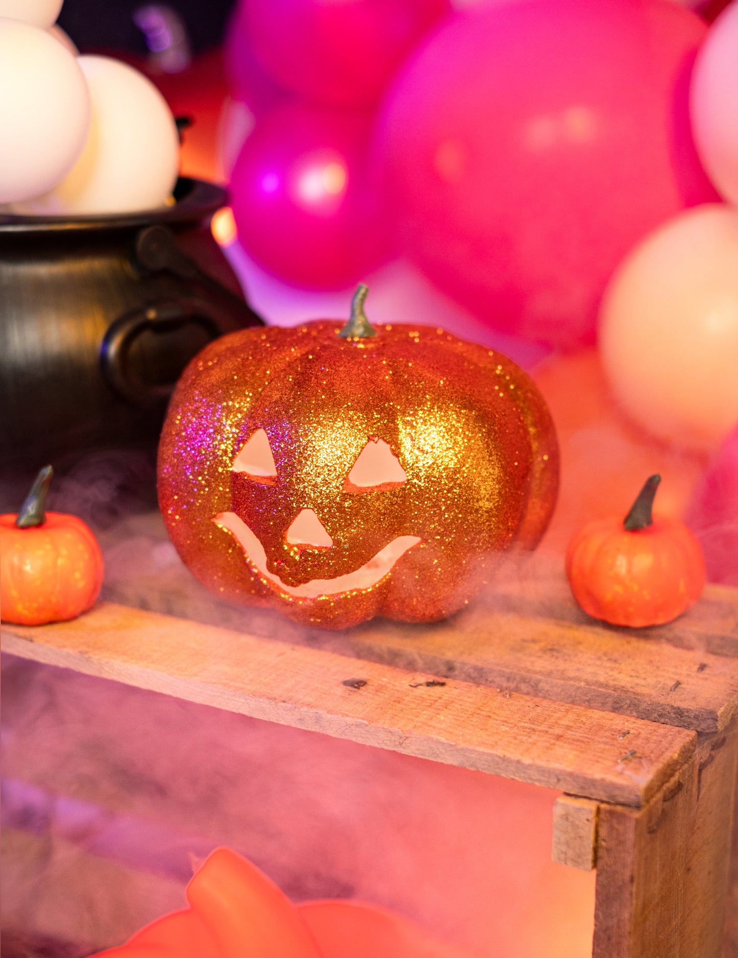 Halloweenské dýňové světlo 17 cm