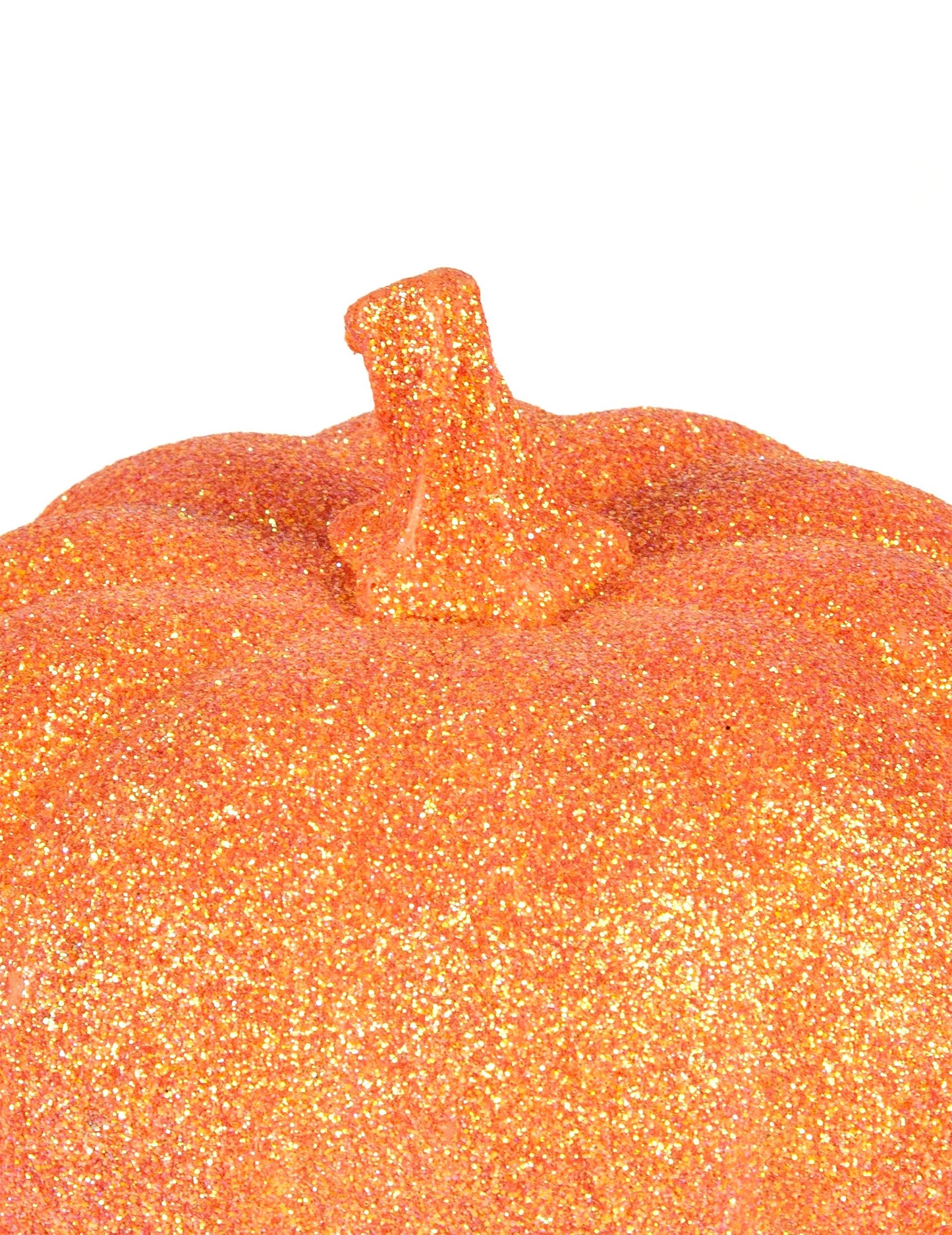 Oranžová třpytivá dýně 12,5 cm