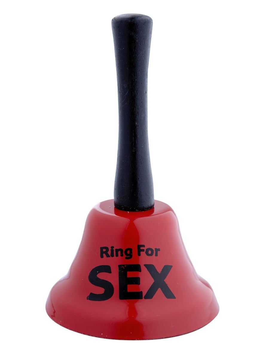 Humorní červený zvonek pro dospělé s nápisem Ring For Sex