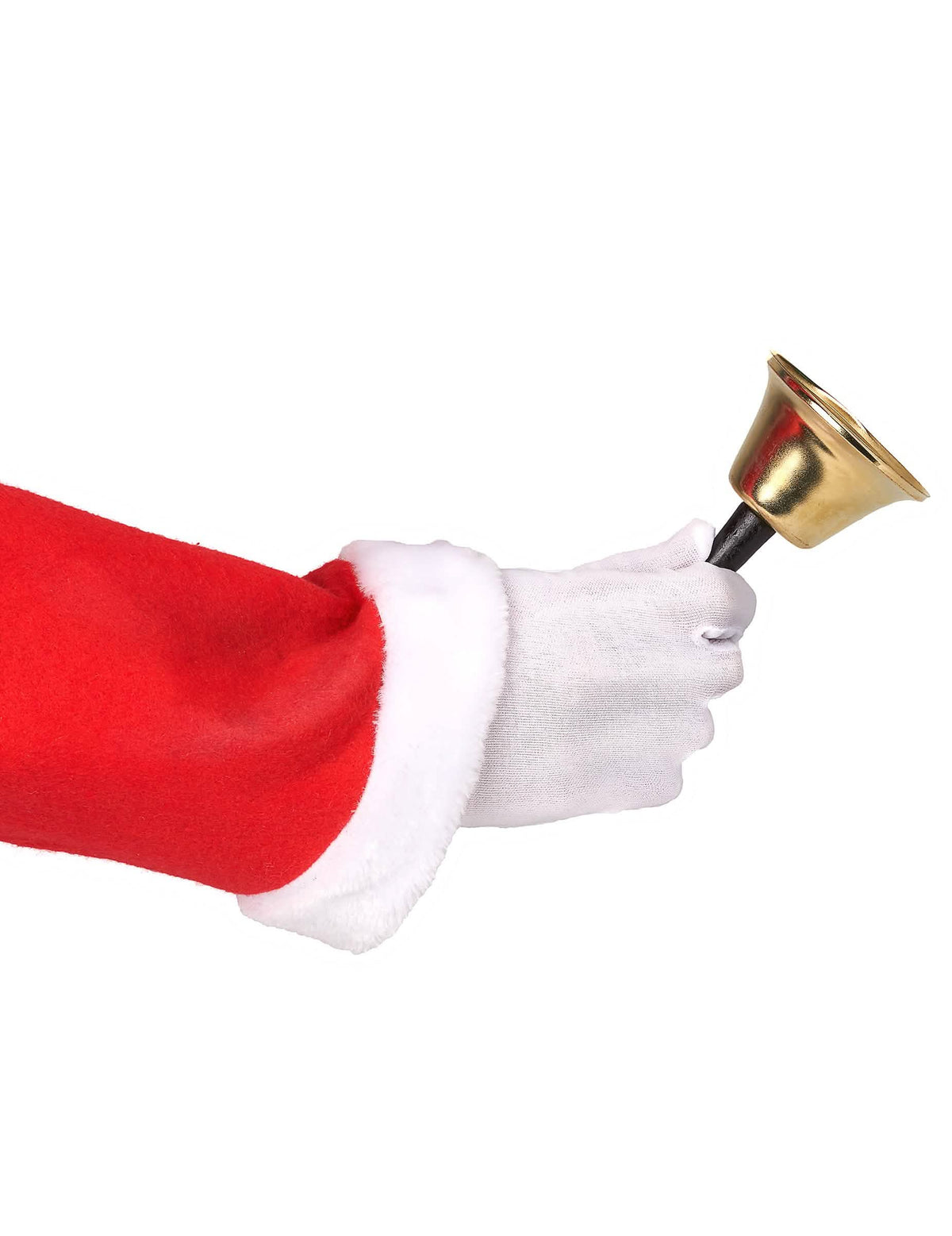 Detail uchopení vánočního zvonku santa claus
