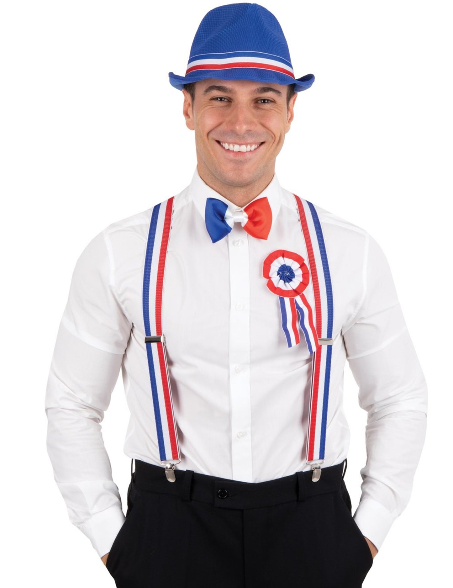 Trikolórní látková kokarda 8 x 20 cm