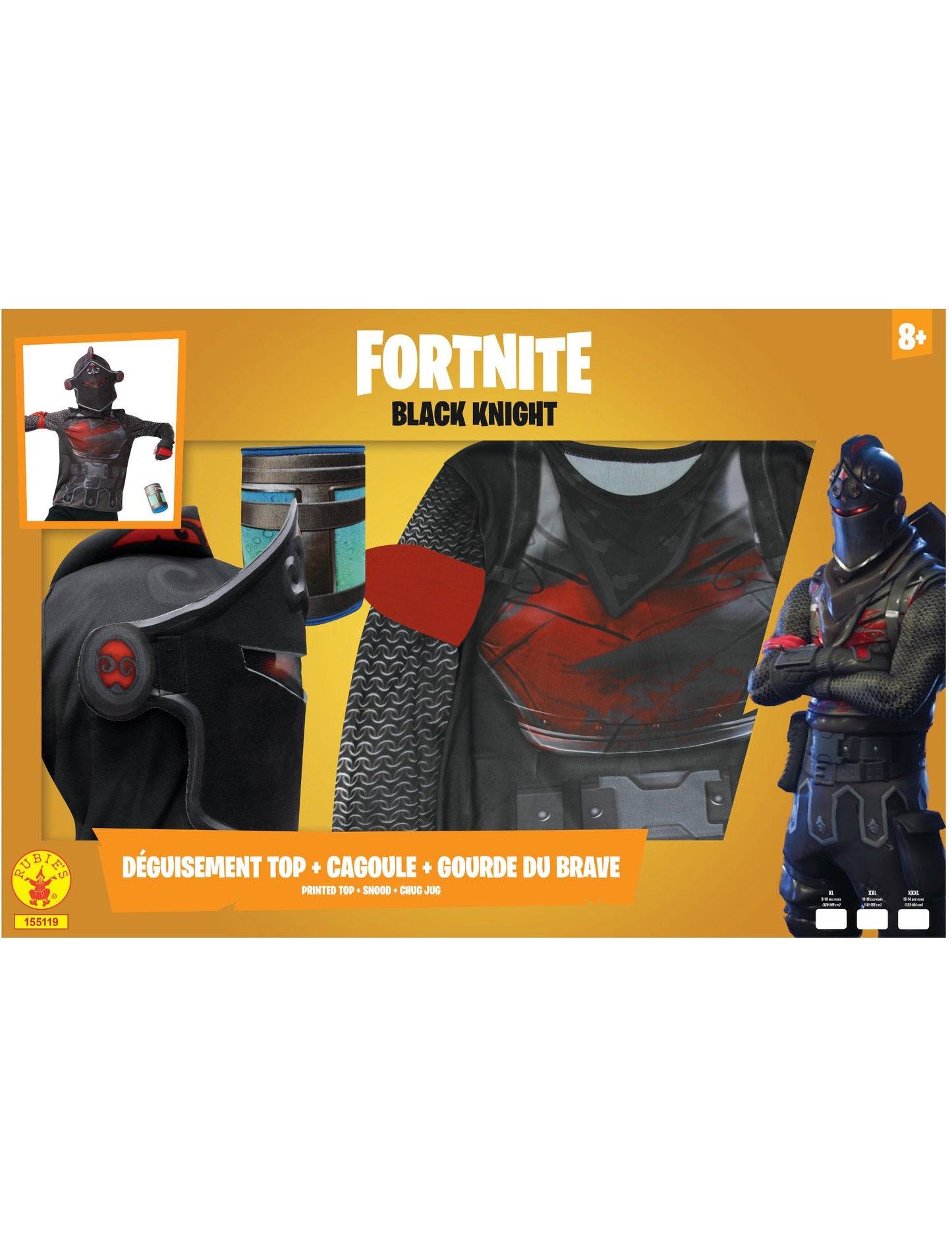 Klasická sada Fortnite Black Knight pro teenagery