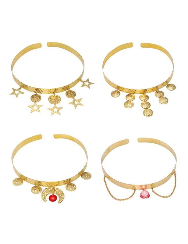 Zlatá čelenka pro dospělé orientální tanečnice