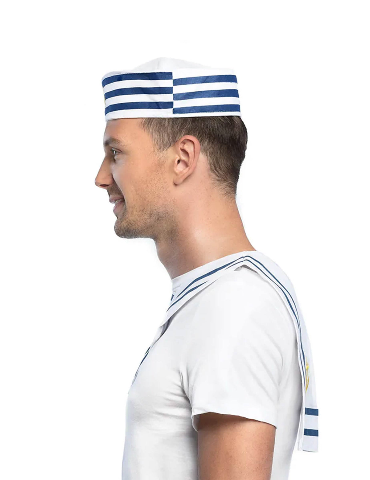 Boční pohled na námořnický límec pro dospělého