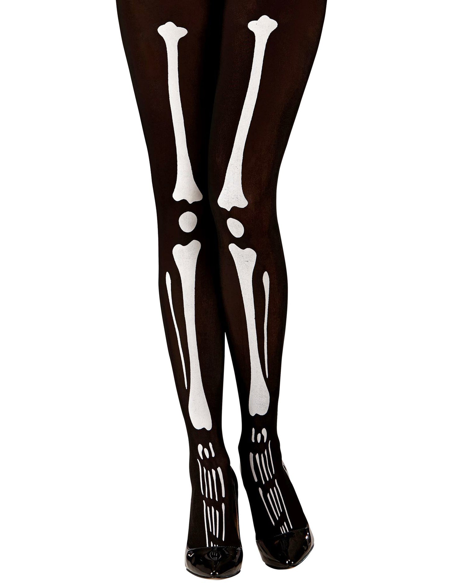 Halloweenské punčocháče s kostlivci pro ženy