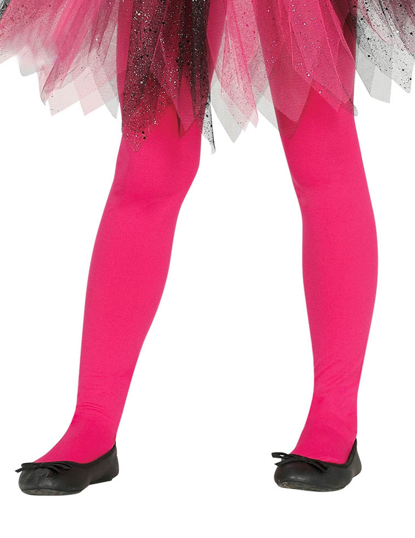 Dívčí neprůhledné fuchsiové punčocháče