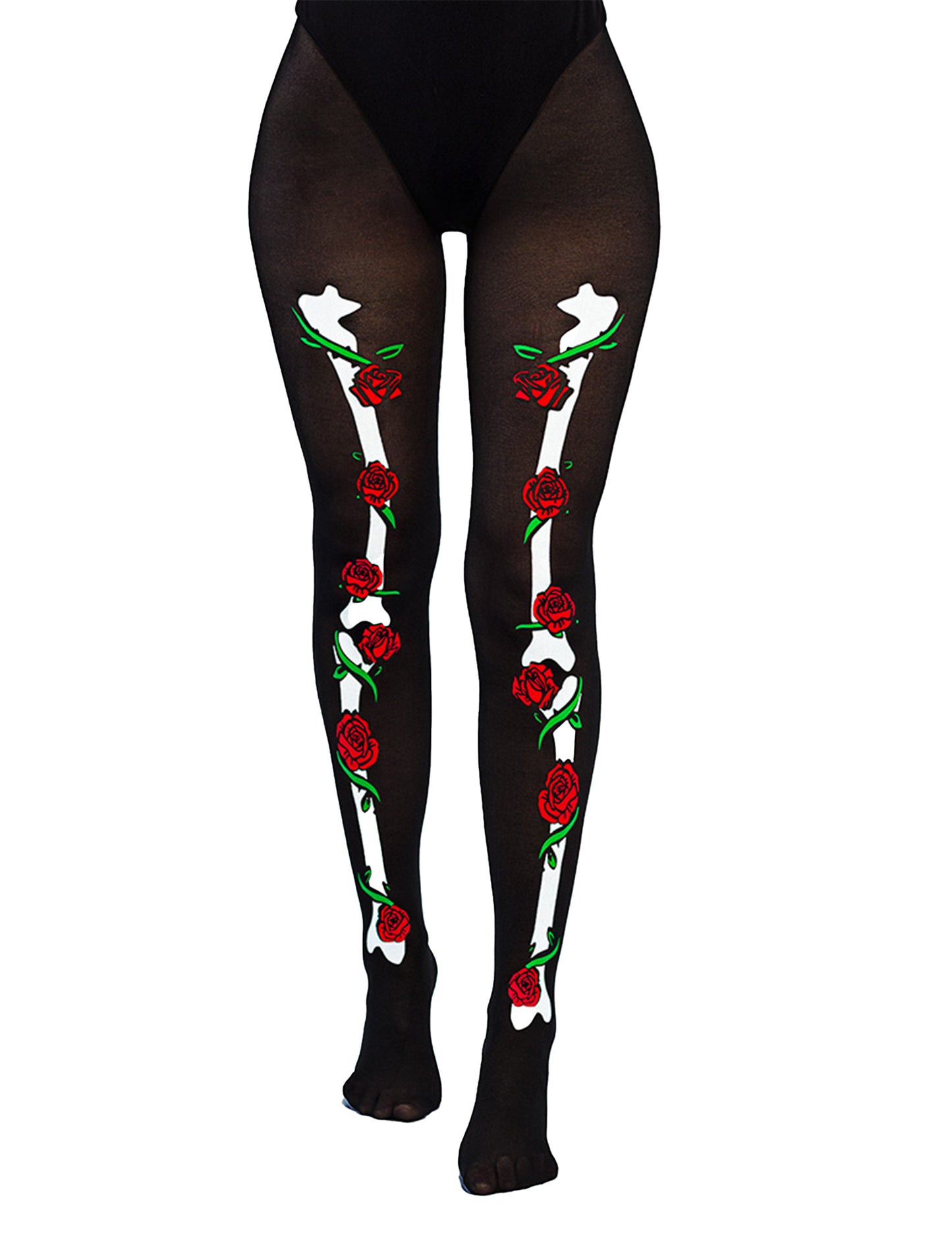 Černé punčocháče sexy žena dia de los muertos