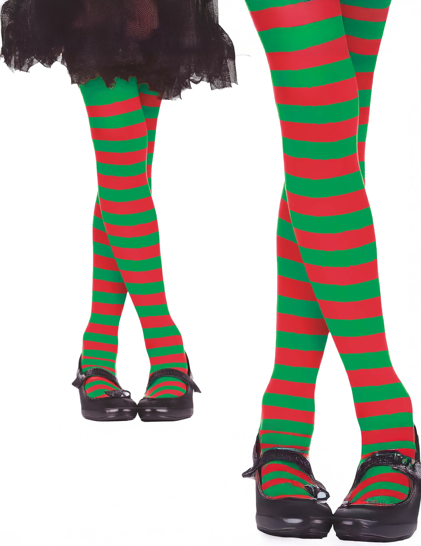 Detské červeno-zelené pančuchy