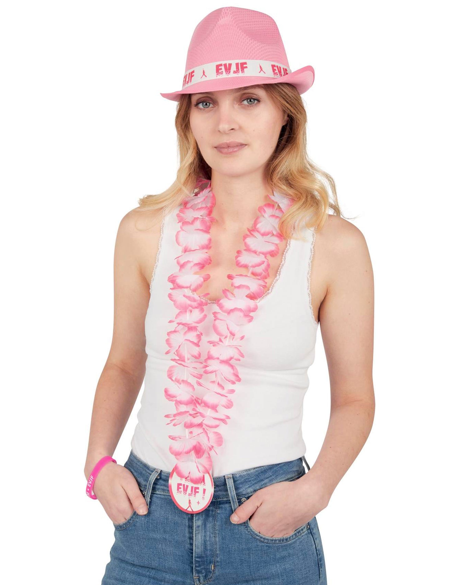 Náhrdelník s růžovým květem pro rozlučku se svobodou