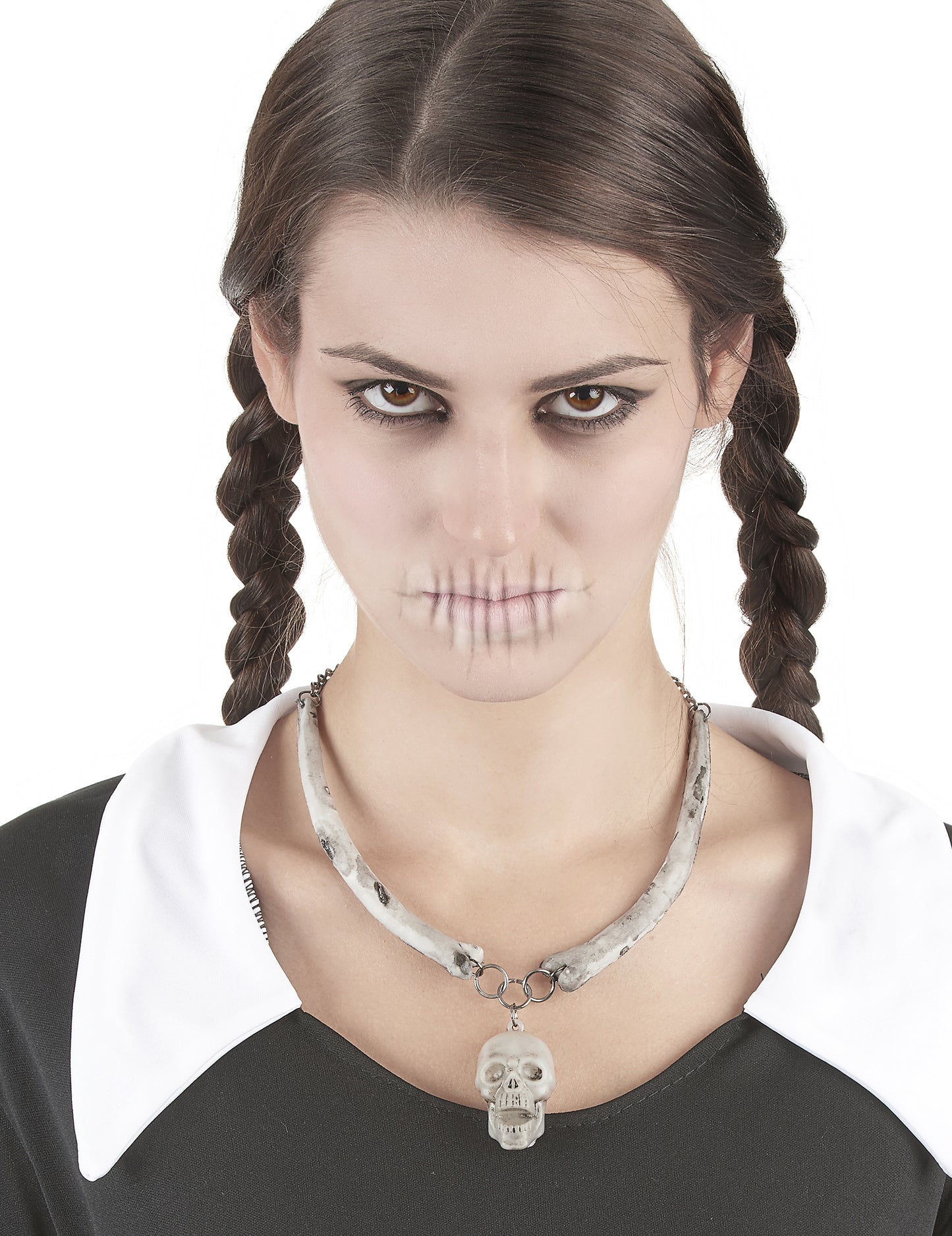 Náhrdelník s lebkou pro dospělé s motivem Halloweenu