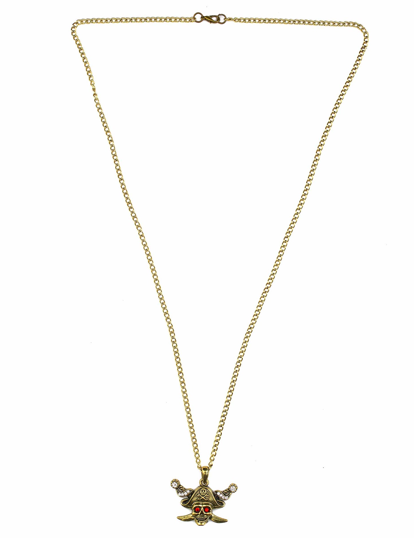 Zlatý náhrdelník pro dospělé s pirátským motivem