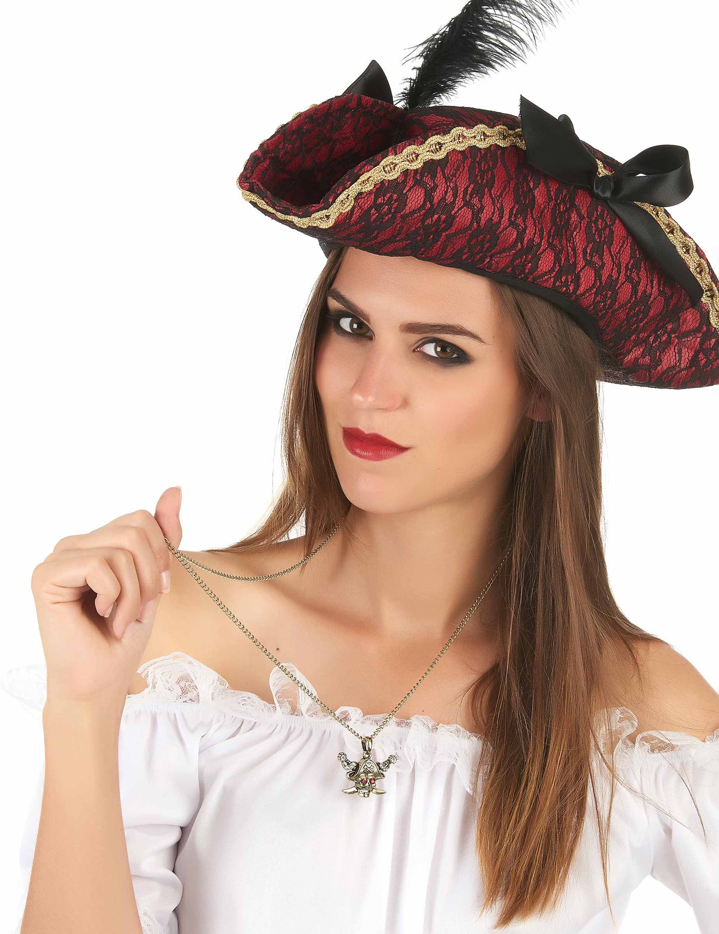 Zlatý náhrdelník pro dospělé s pirátským motivem