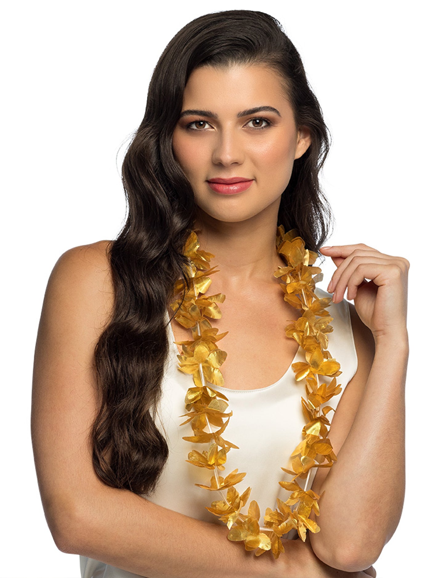 Zlatý květinový náhrdelník