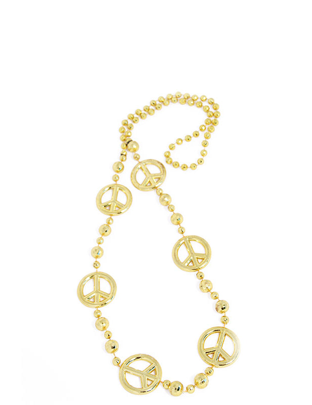 Zlatý hippie náhrdelník pro dospělé