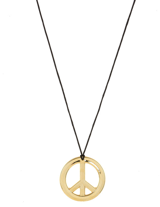 Zlatý hippie náhrdelník pro dospělé