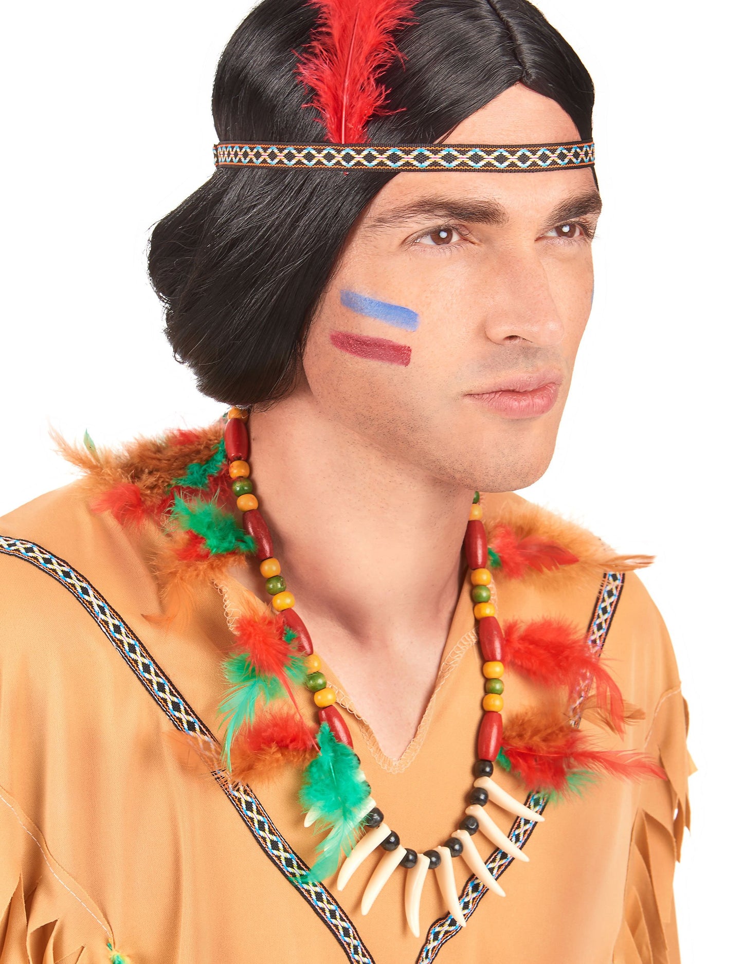 Indický náhrdelník z peří