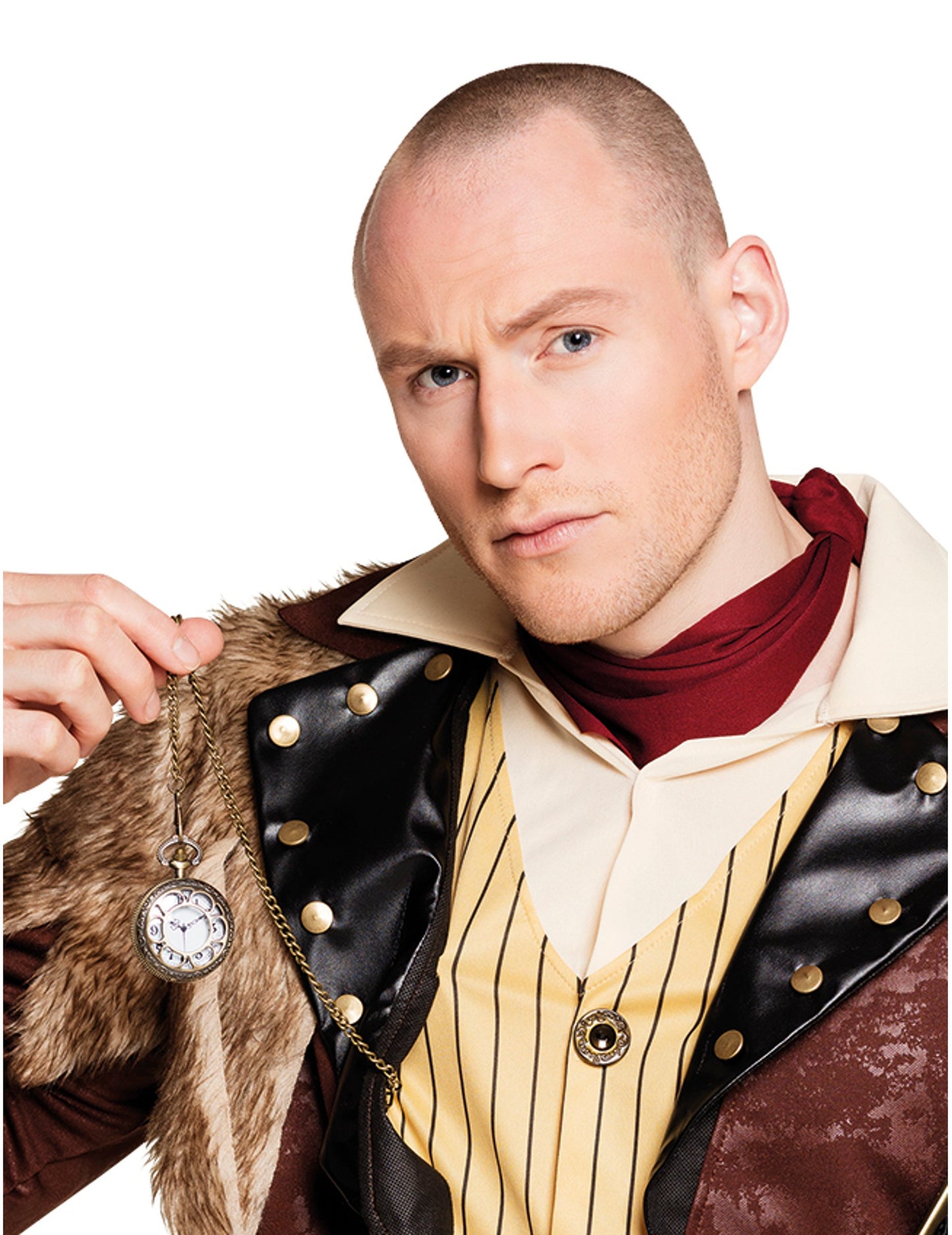 Steampunk zlatý náhrdelník s kapesními hodinkami