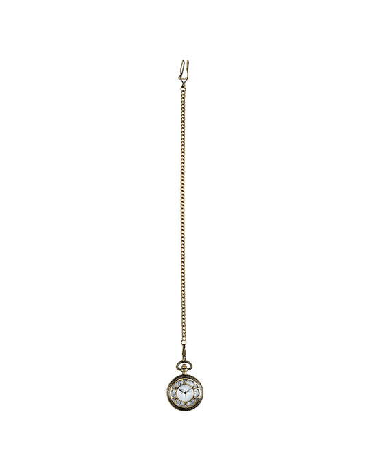 Vue d'ensemble de la chaîne du collier montre de poche Steampunk
