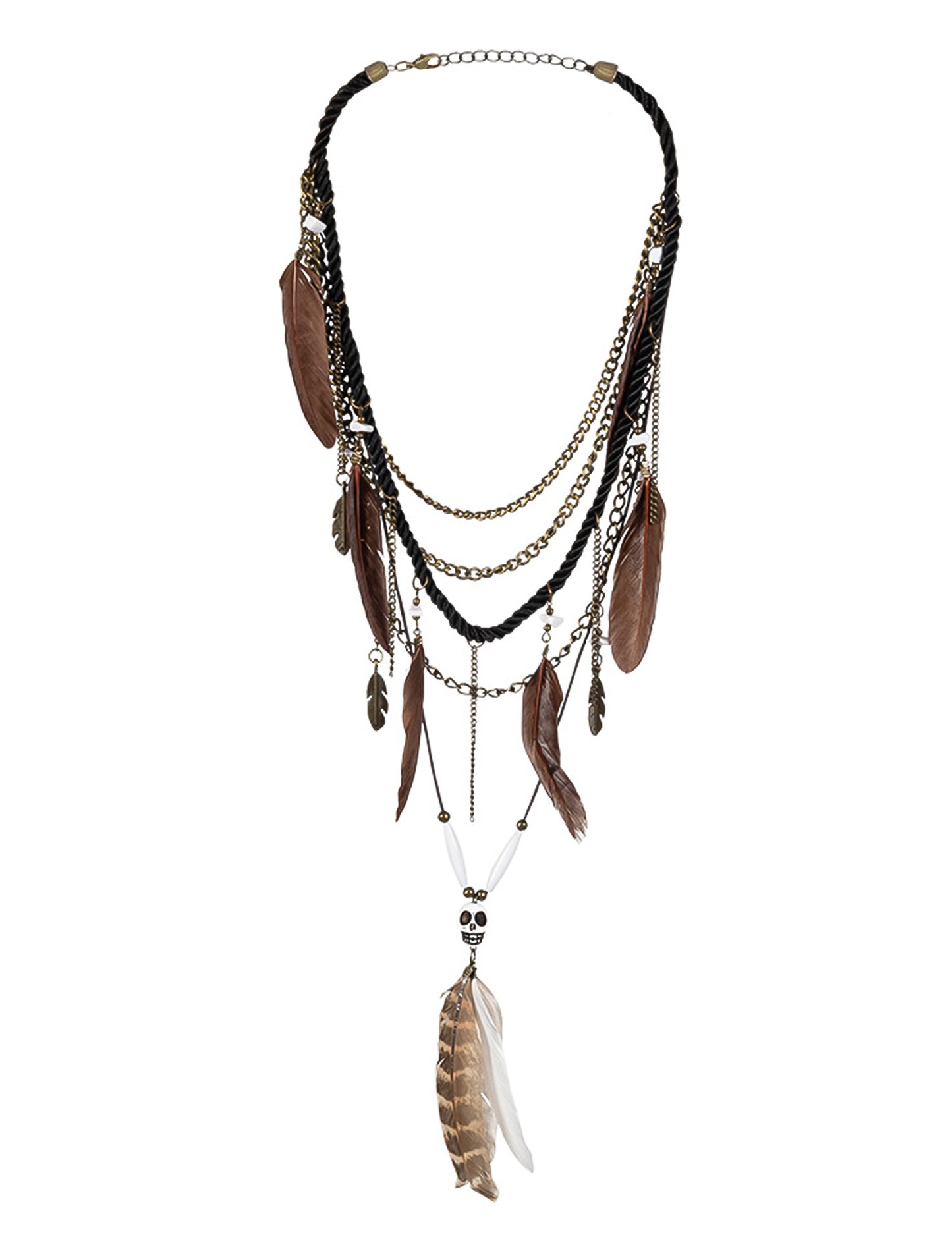 Collier vaudou à plumes adulte