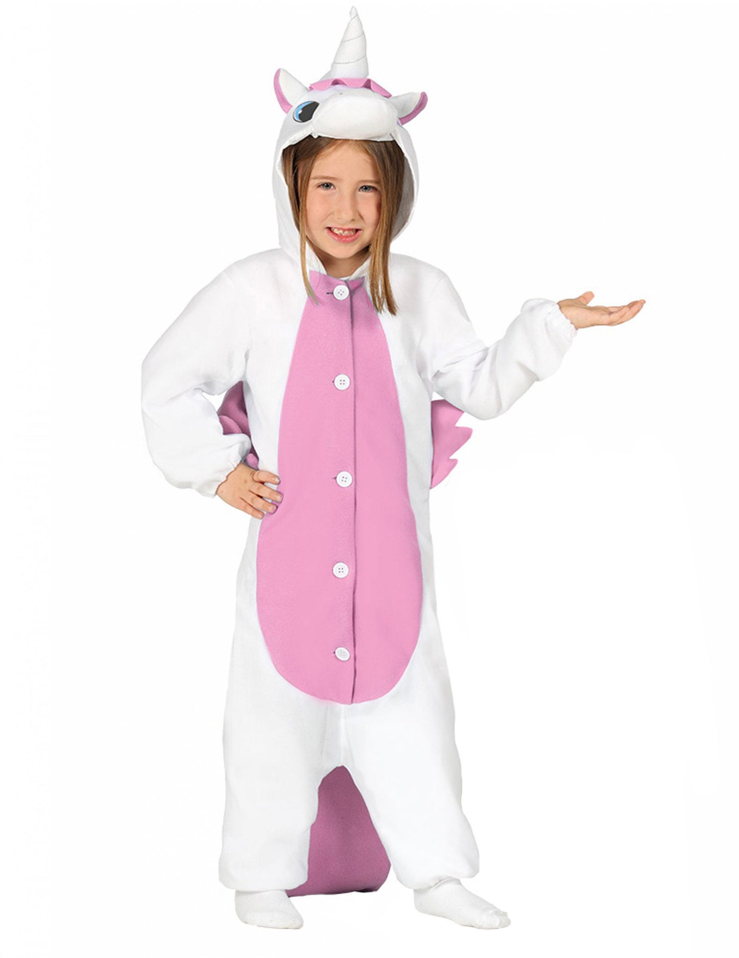Dětský bílý a růžový overal s jednorožcem