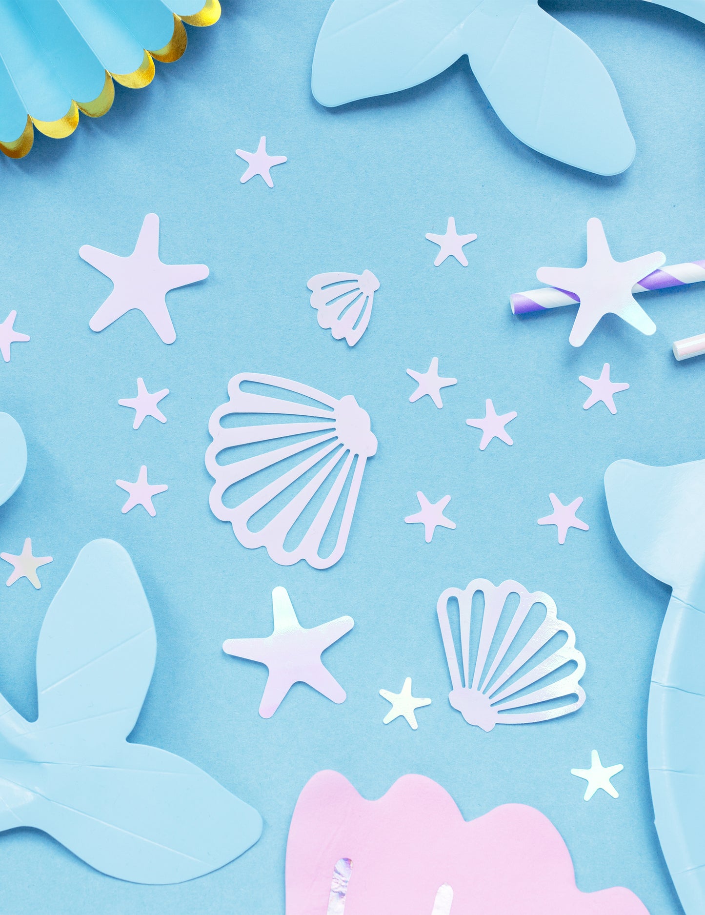 Duhové stolní konfety z mušlí 23g