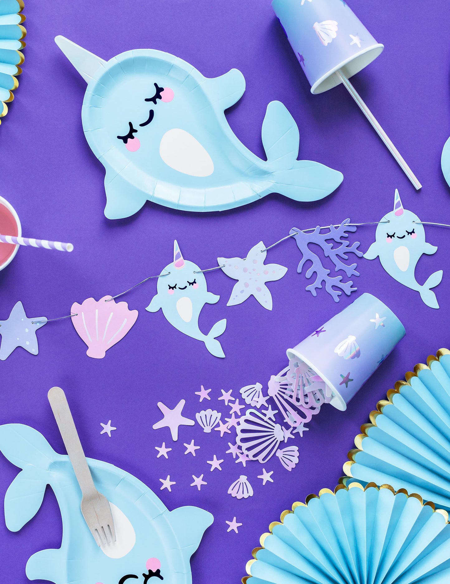 Stolní konfety z duhových mušlí a hvězdice 23 g