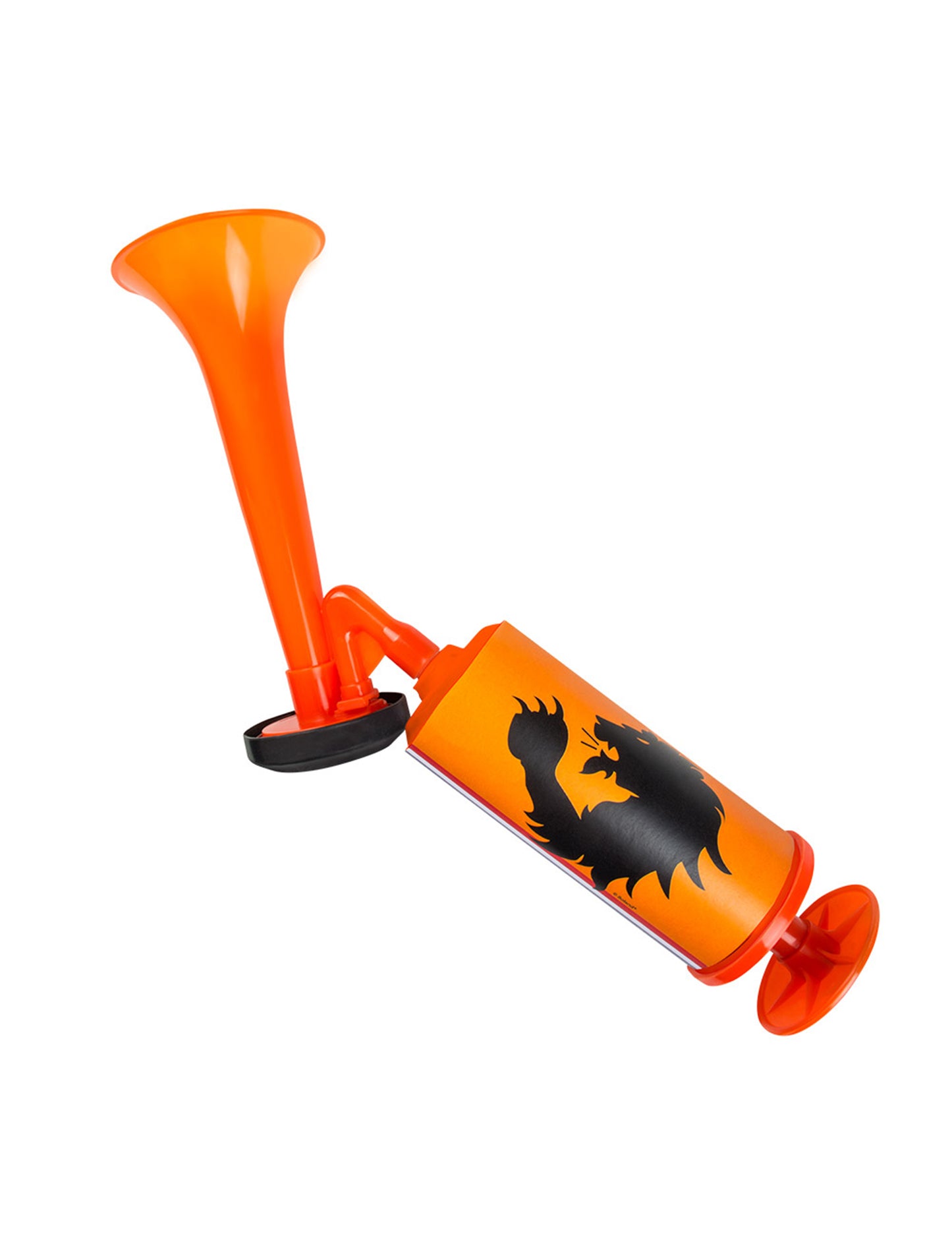 Vue de profil de la corne de brume supporter Pays-Bas