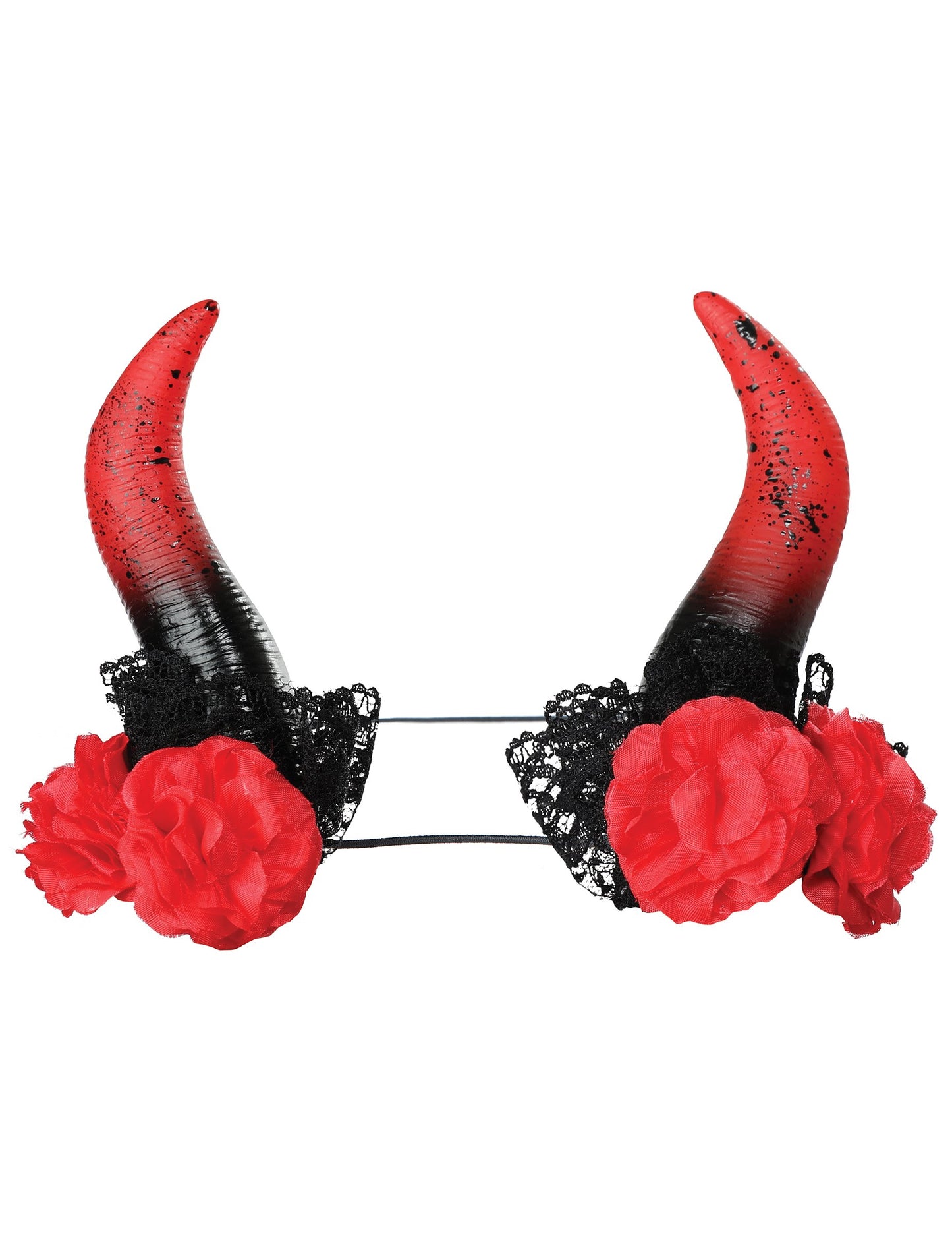 Červeno-černé okouzlující démonické rohy