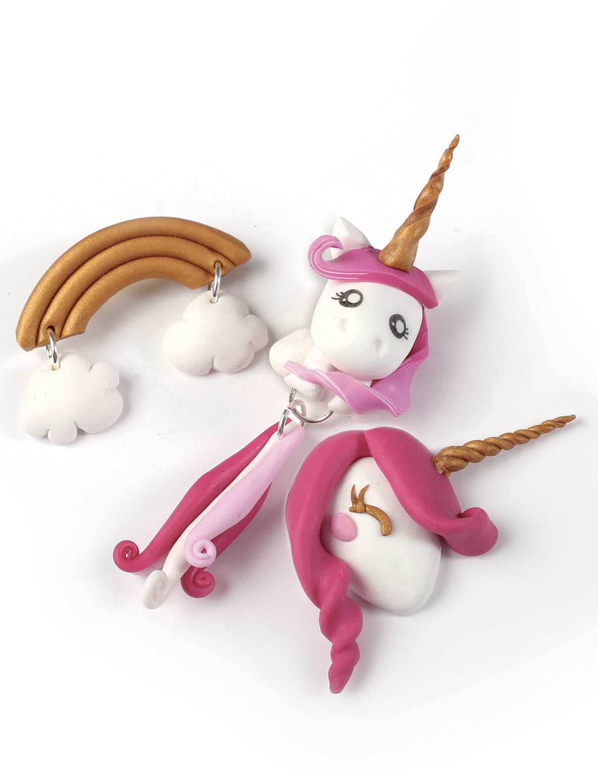 Oranžový kužel překvapení Fimo jednorožec 17 x 7 cm modelovací souprava