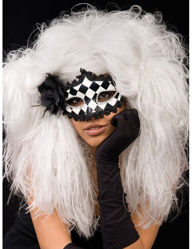 Bílá barokní paruka pro ženy