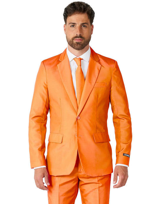 Mr. Solid oranžový oblek pro muže Suitmeister™