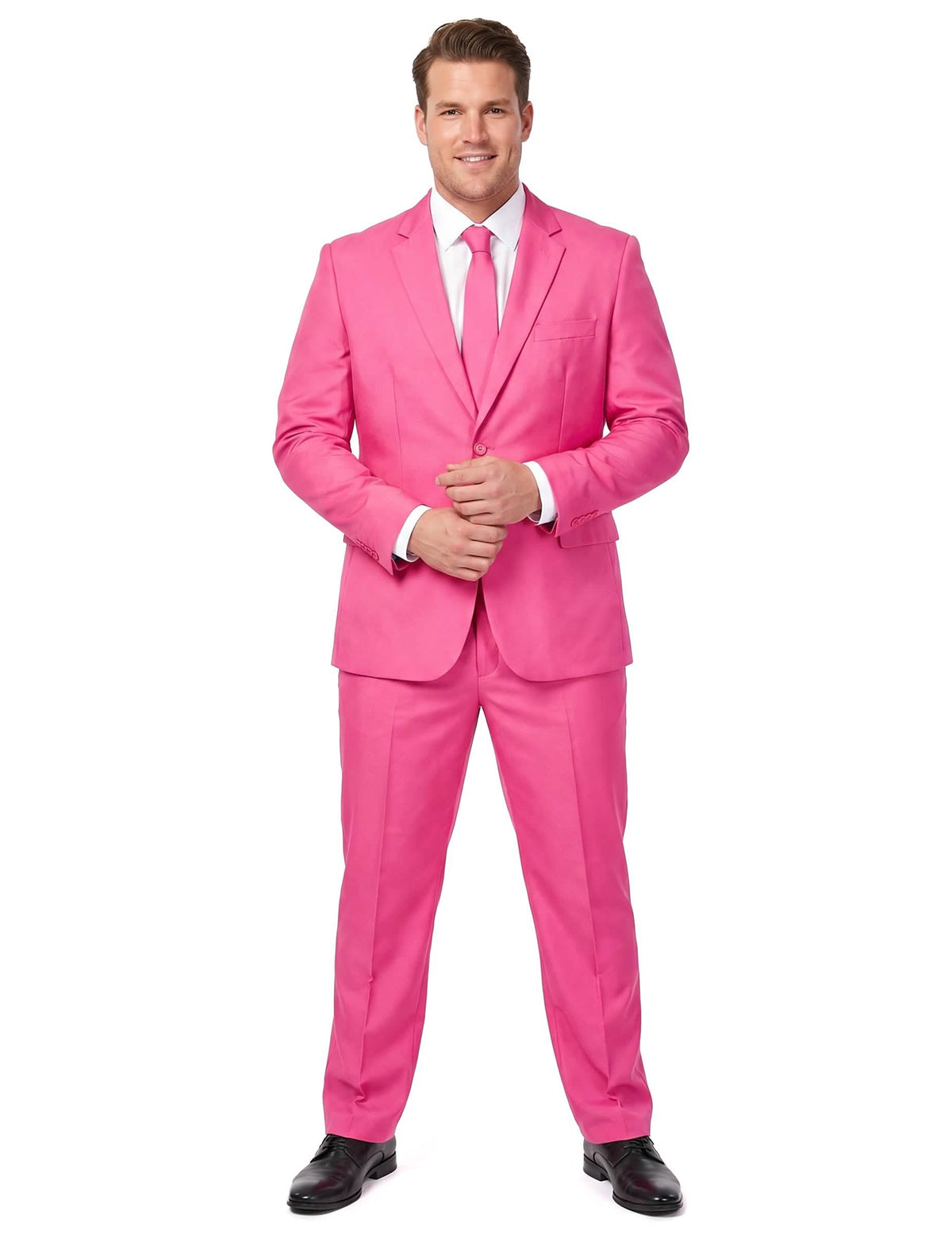 Pánský pevný oblek v růžové barvě Suitmeister™