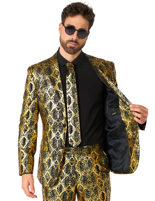 Détail de la doublure intérieure du costume Shiny snake pour adulte