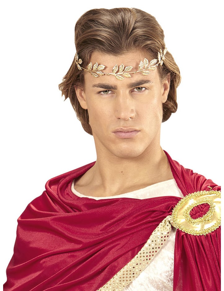 Jemná zlatá vavřínová koruna pro dospělé