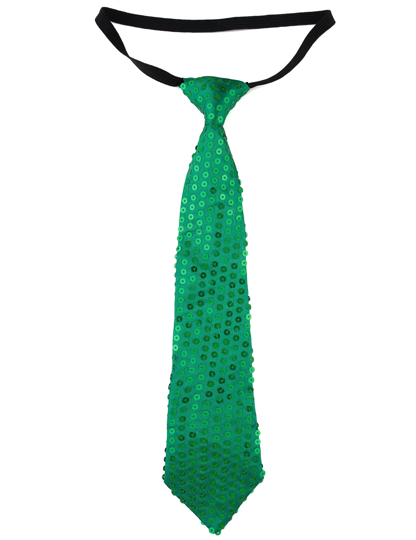 Zelená flitrovaná kravata pro dospělé