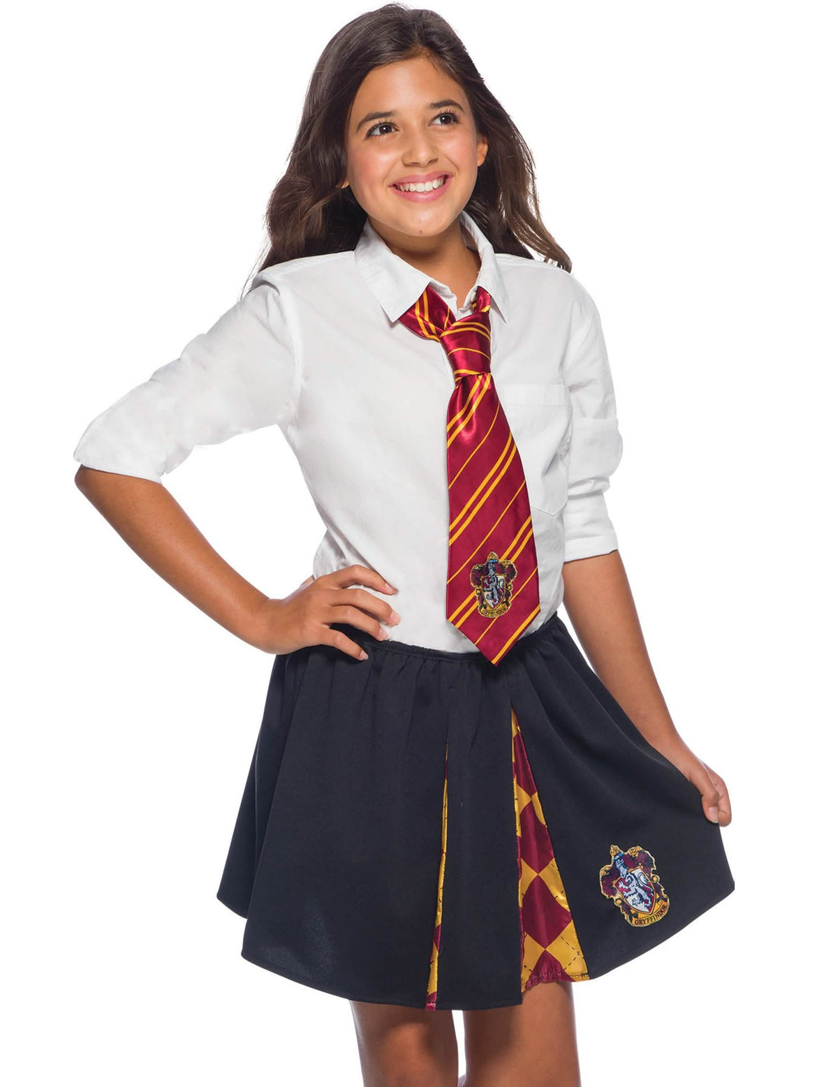 Kravata nošená s uniforma Kravata Nebelvír Harry Potter™
