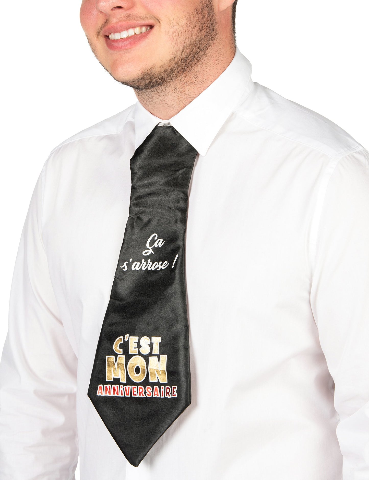 Pohled na veselou kravatu k narozeninám