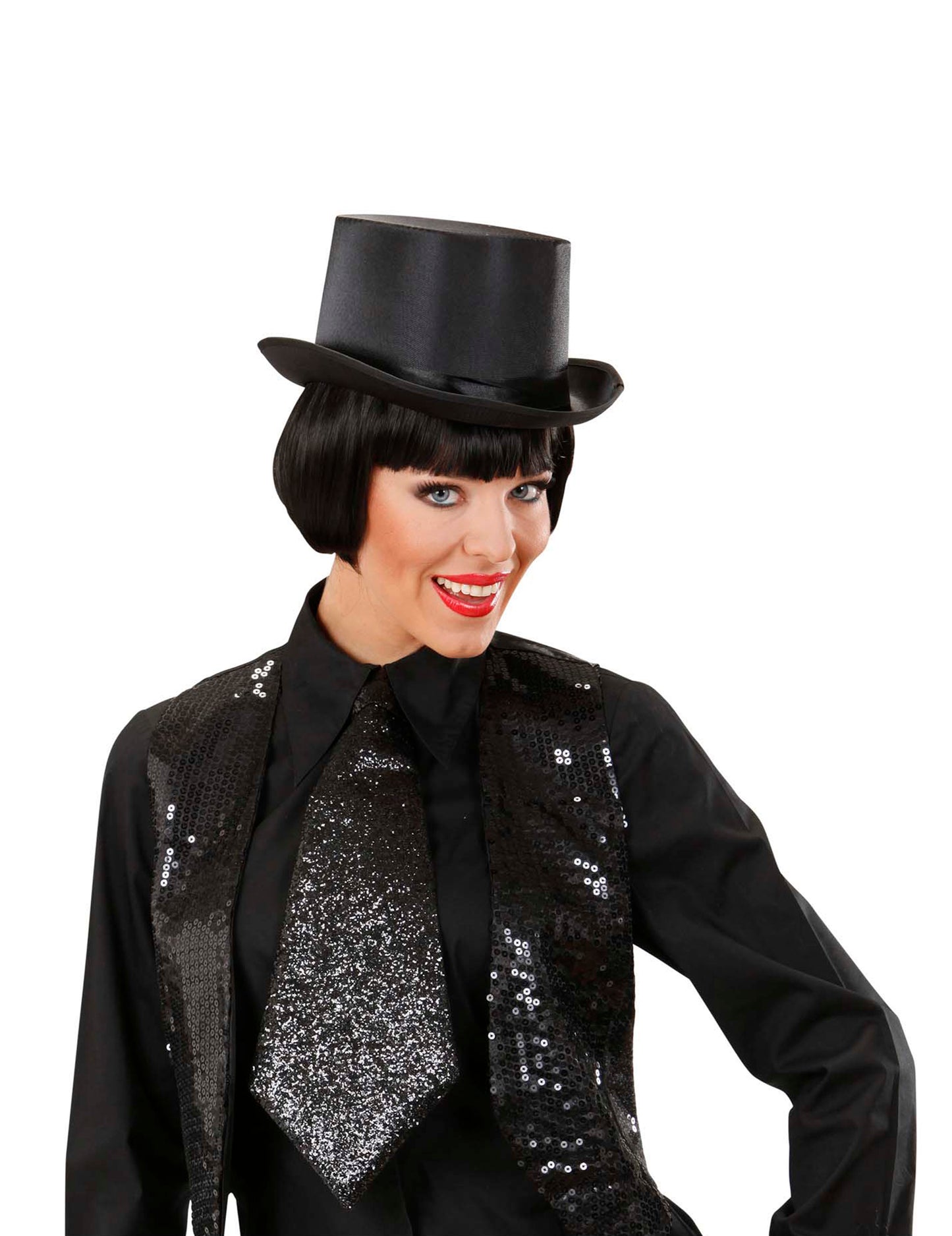 Černá flitrovaná kravata pro dospělé