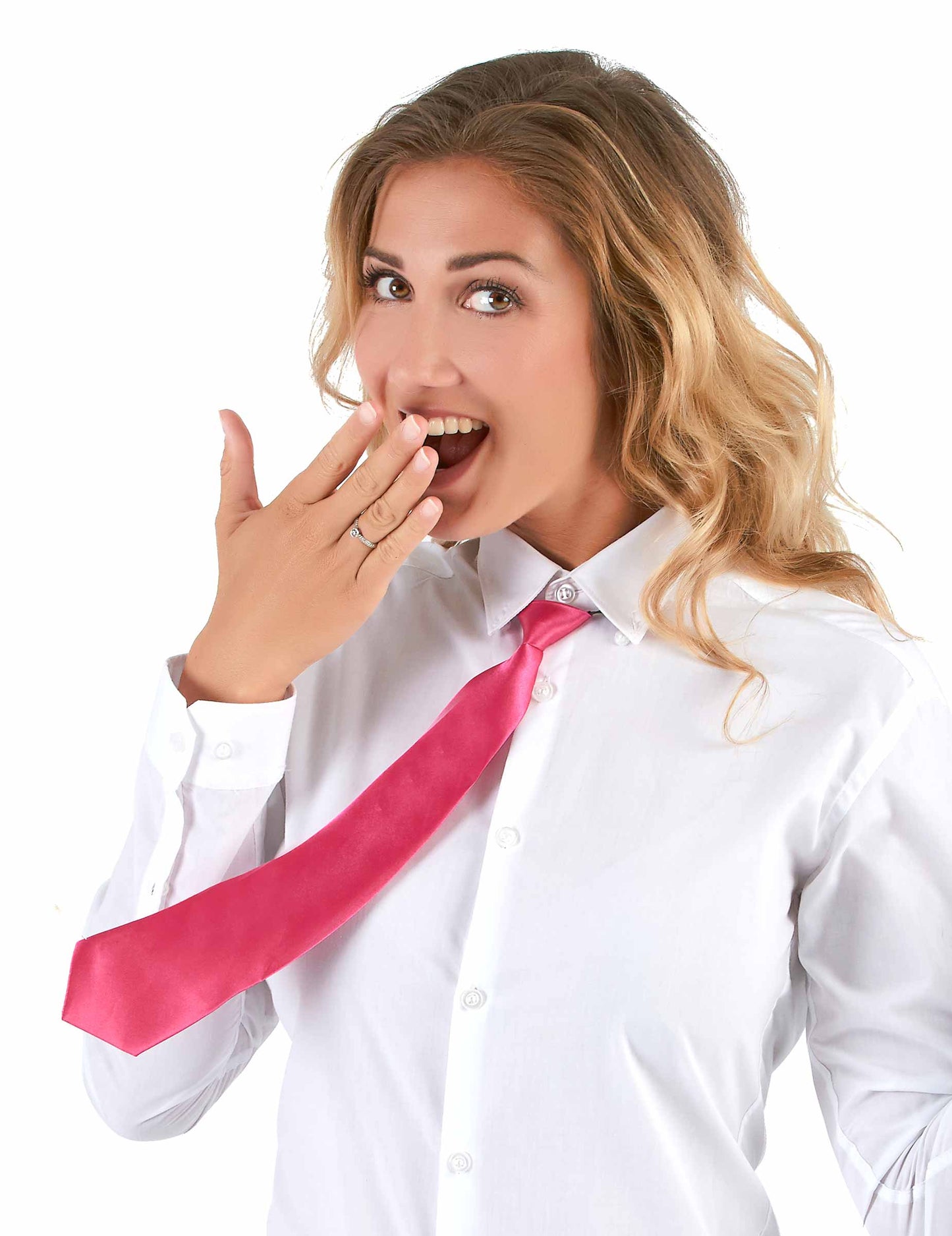 Růžová kravata pro dospělé