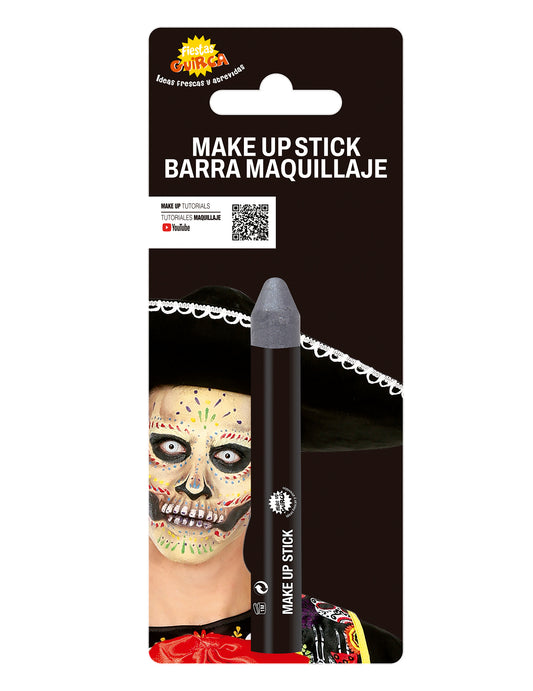 Vue du packaging du crayon de maquillage pour adulte et enfant argenté