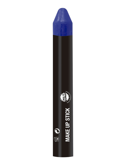 Gros plan sur la pointe du crayon de maquillage pour adulte bleu foncé