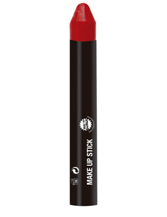 Červený make-up na karneval