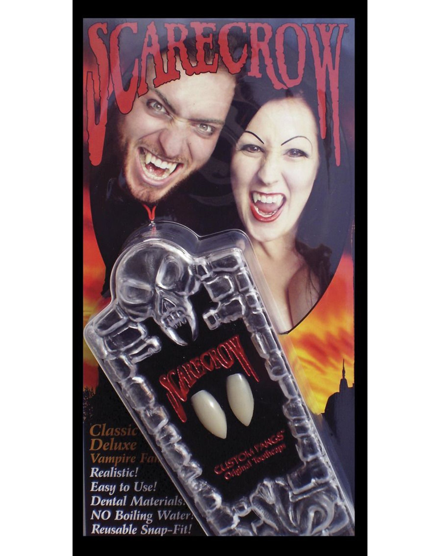 Crocs de vampire luxe pour adulte blanches réalistes