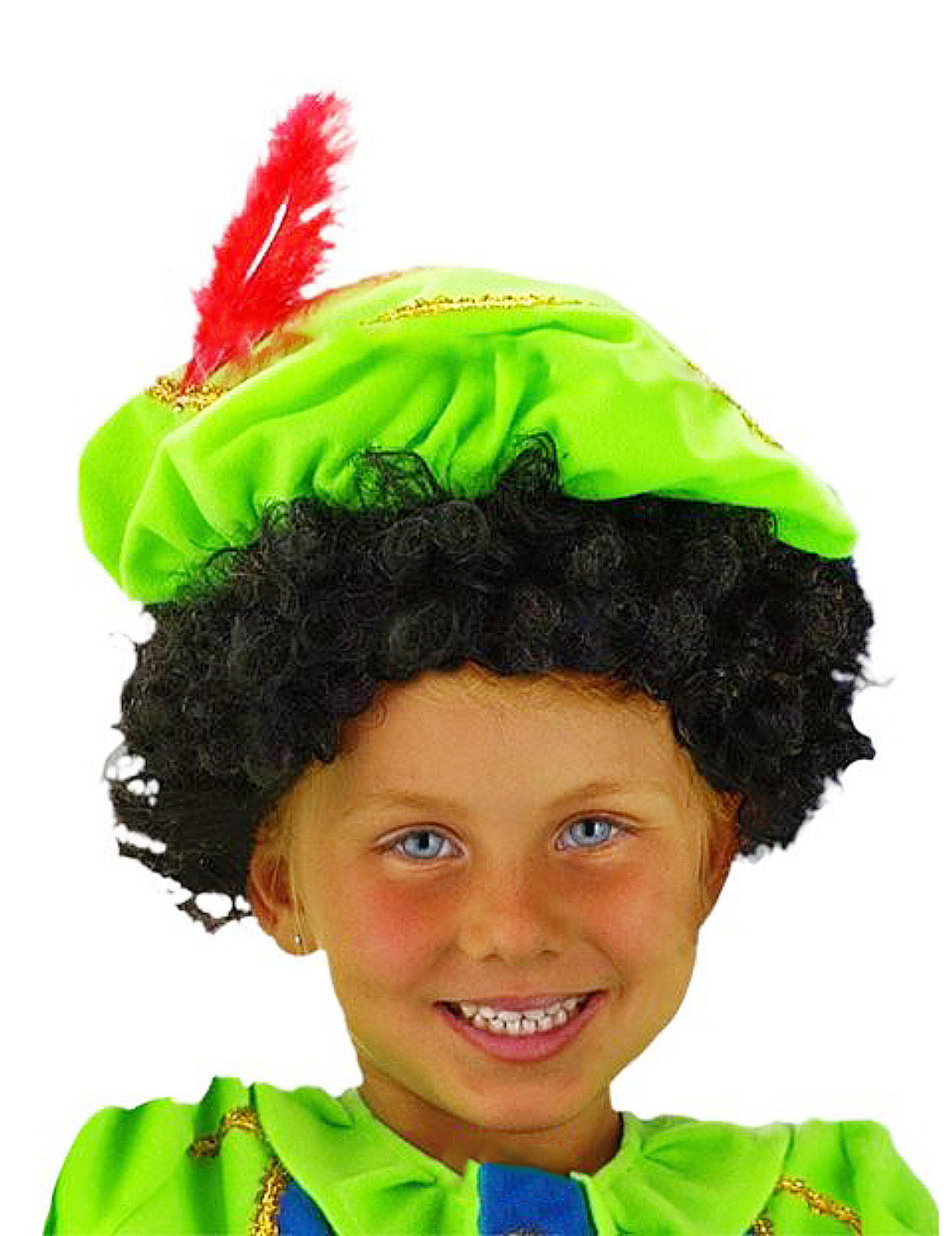 Dětská černá paruka s kudrnatými vlasy