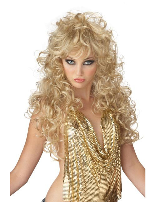Dlouhá blond paruka pro ženy z 80. let