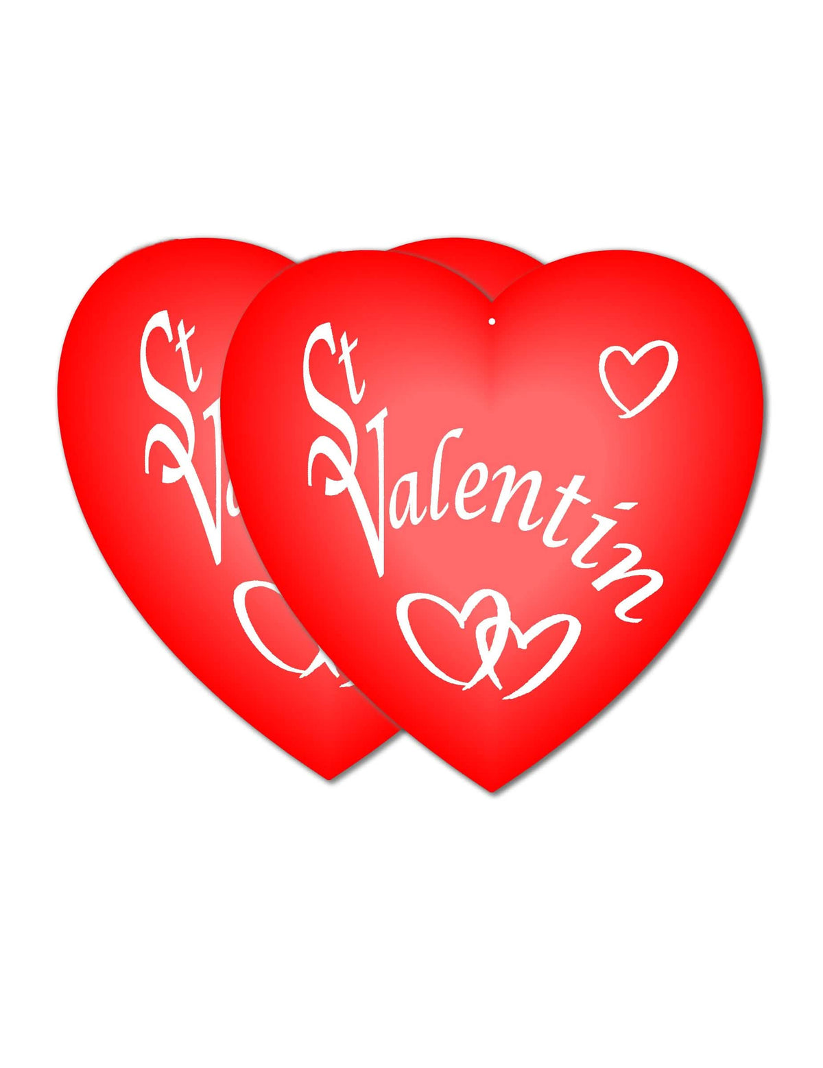 Nástěnná dekorace ke Svatému Valentýnu, červená srdce z kartonu