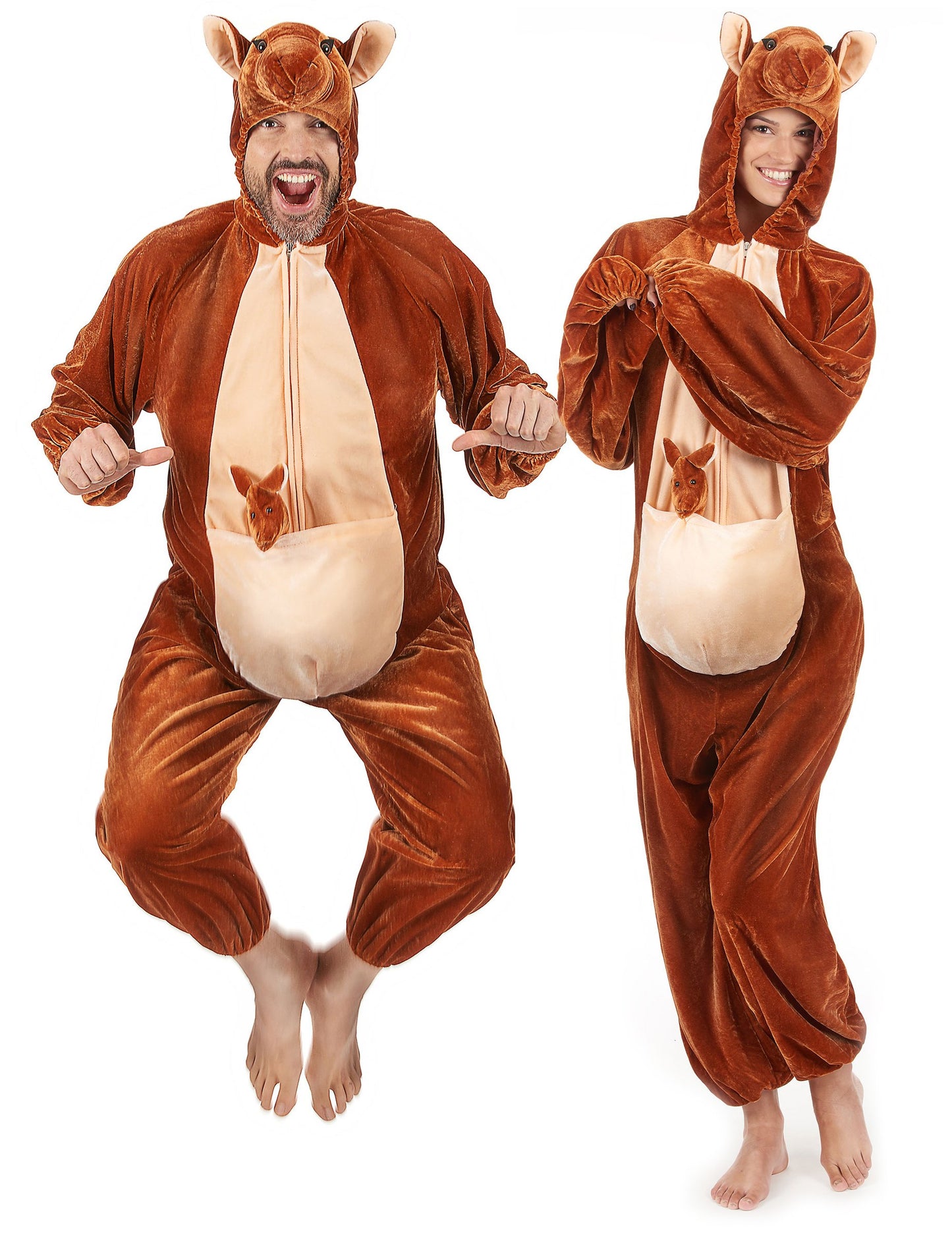 Kostým klokana pro dospělé hnědý