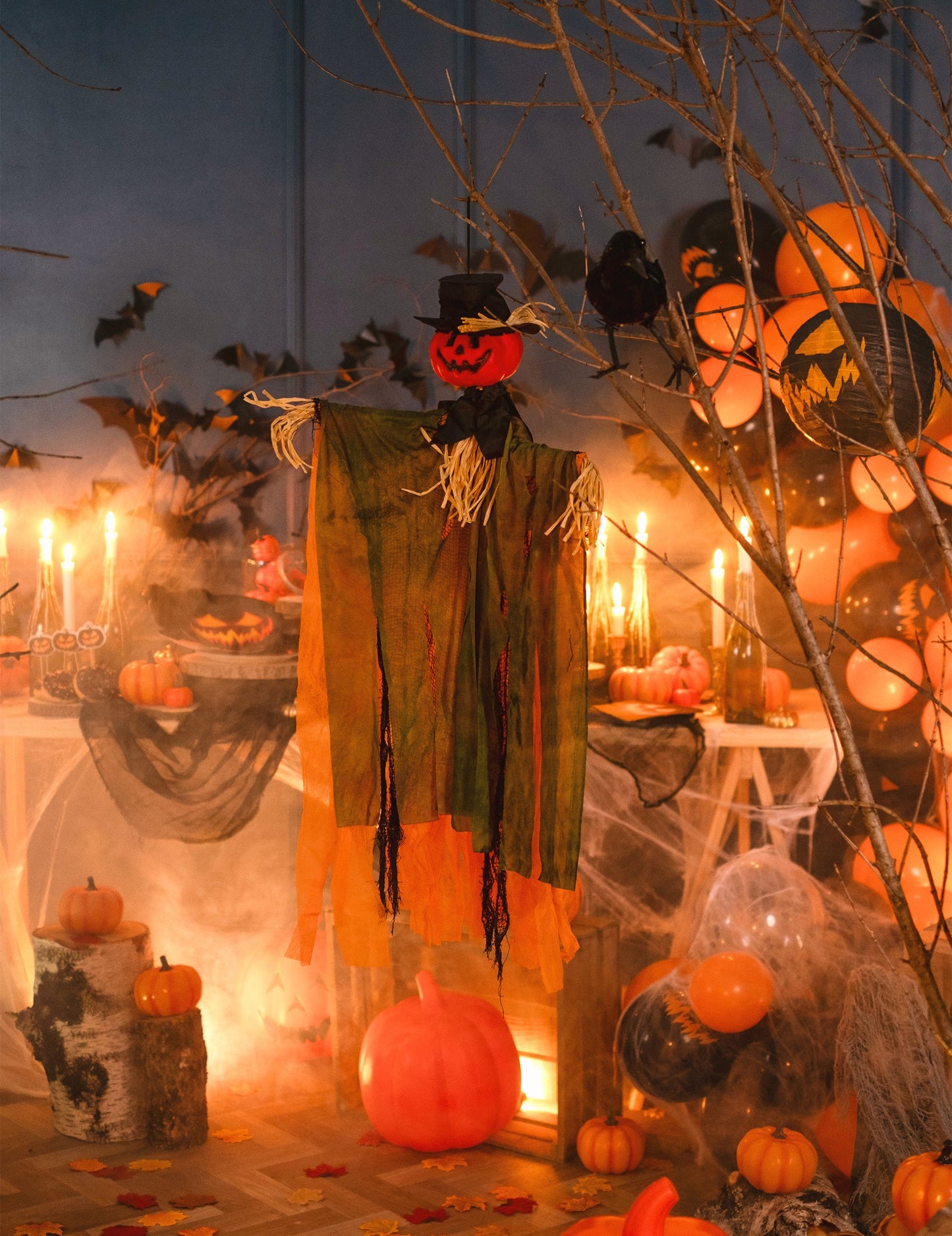 Dekorace zavěsit náhradní dýňovou Halloween 1 m